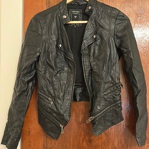 Guess Vegan Leather Moro Jacket - Black